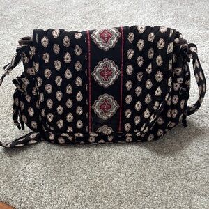 Vintage Vera Bradley-Black and Red Patterned Women's Bag.  Pattern rare